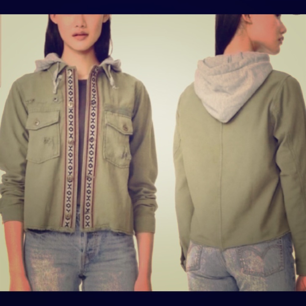 Free People Weekend Warrior Military Jacket